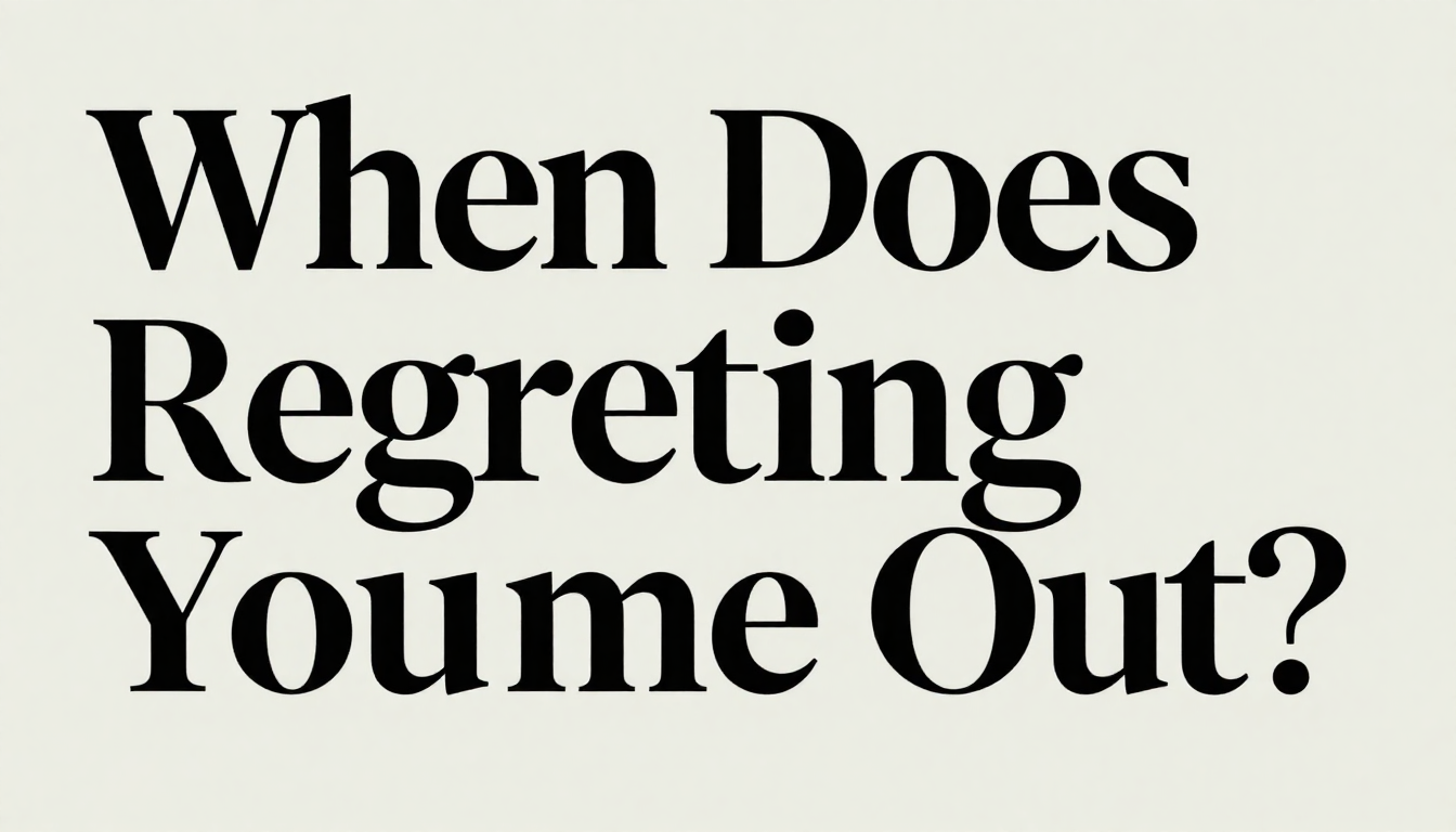 When Does Regretting You Come Out